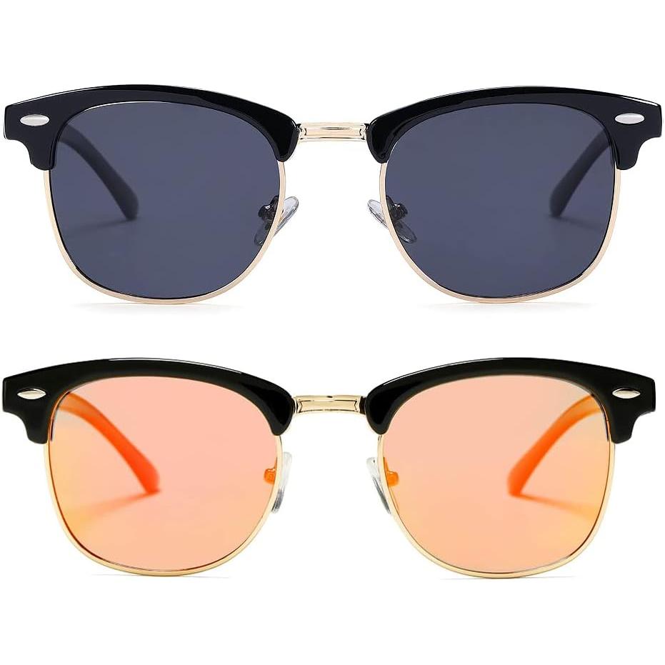 Pro Acme Semi-Rimless Polarized Sunglasses UV 400 Protection for Women Men